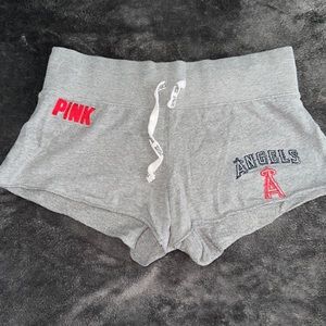 PINK angels baseball pajama shorts